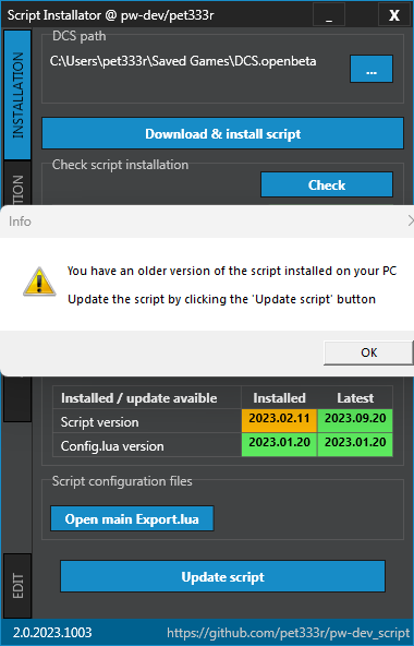 Script Installator for DCS World :: pw-developer